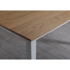 Matgrupp; matbord 140x90 cm - Vit / oljad ek med 4 st svarta stolar + 3.00 x Möbeltassar