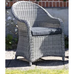 Matgrupp Mercury: Oxford bord inklusive 6 st Mercury fåtöljer i konstrotting