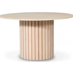 Matgrupp PiPi runt matbord Ø150 cm inkl 4 st Dalsland pinnstol - Whitewash + 4.00 x Stolsdyna