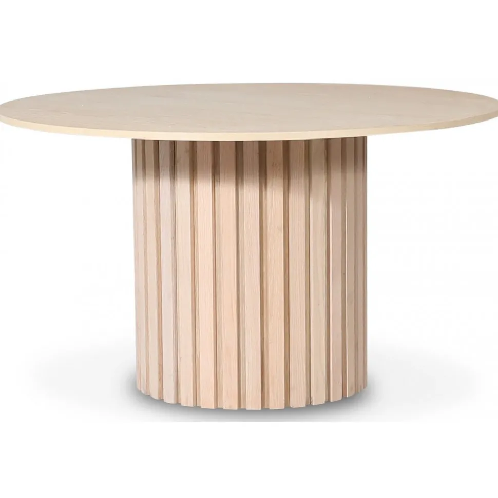 Matgrupp PiPi runt matbord Ø150 cm inkl 4 st Dalsland pinnstol - Whitewash + 3.00 x Möbeltassar