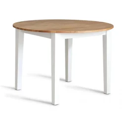 Matgrupp: Runt bord i Ek / Vit med 4 st gröna Pinnstolar + 3.00 x Möbeltassar