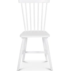 Matgrupp runt matbord Ø120 cm och 4 vita pinnstolar - Rosvik + 3.00 x Möbeltassar