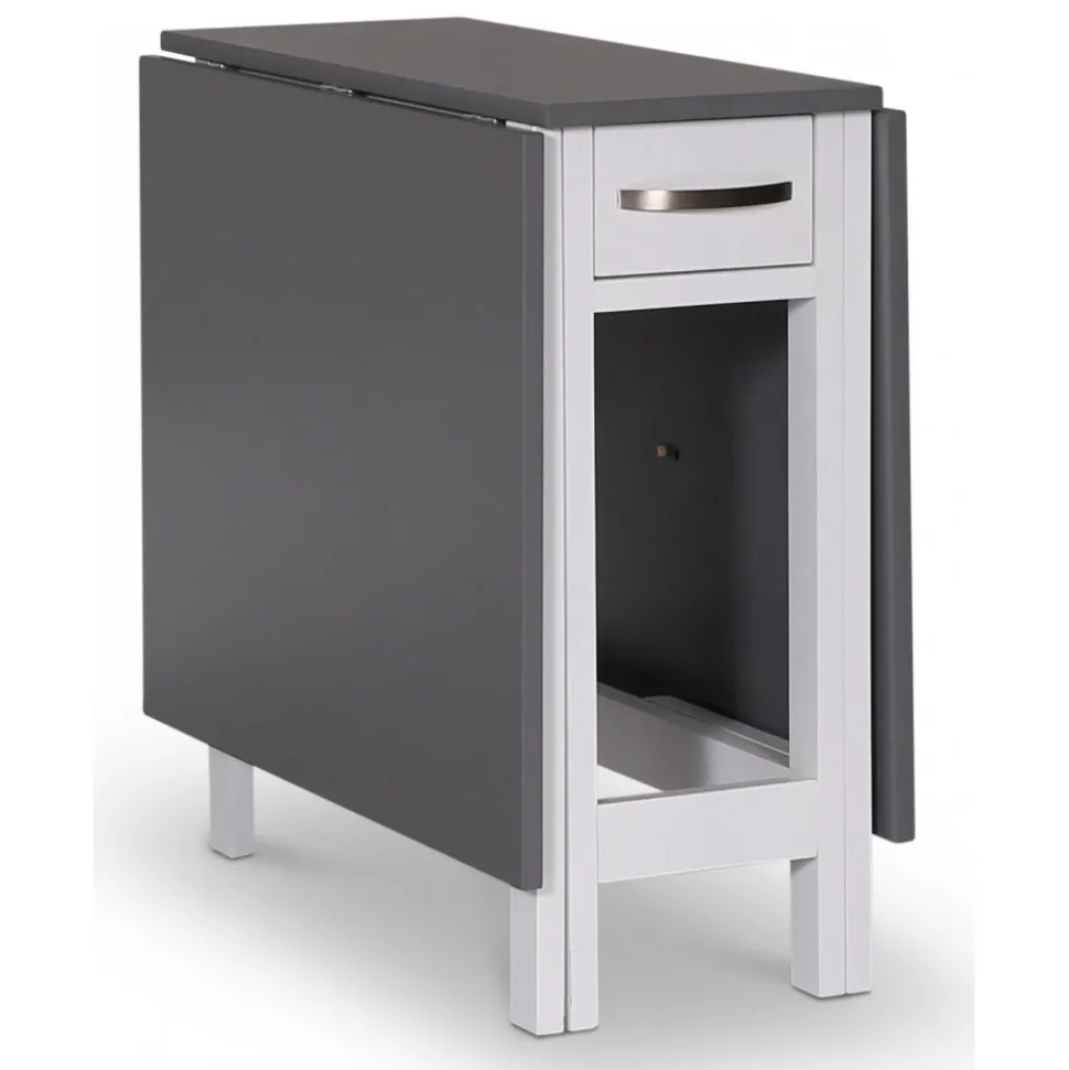 Matgrupp slagbord med fyra stolar vit / Grå - Fårö