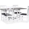 Matgrupp; Vitt / grått slagbord med 4 st stolar - Fårö