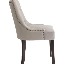 Matstol beige med bruna ben - Tuva + Textilrengöring för möbler