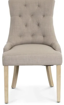 Matstol beige med träben - Tuva