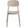 Matstol beige stapelbar + Textilskydd för utemöbler
