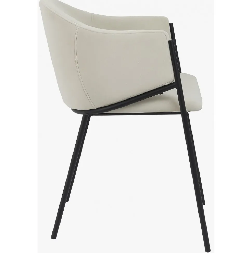 Matstol beige/svart - Stacey