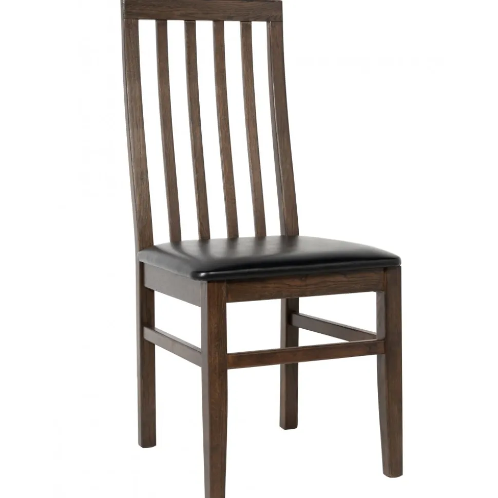 Matstol brunoljad ek svart sits - Alaska + Textilrengöring för möbler