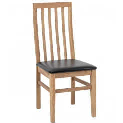 Matstol ek med svart sits - Alaska + Textilrengöring för möbler