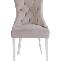 Matstol i beige sammet - Tuva + Fläckborttagare för möbler