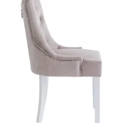 Matstol i beige sammet - Tuva + Fläckborttagare för möbler