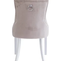 Matstol i beige sammet - Tuva + Fläckborttagare för möbler