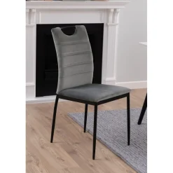 Matstol i grå sammet