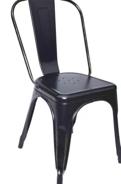 Matstol i metall svart + Möbeltassar