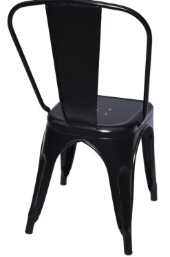 Matstol i metall svart + Textilrengöring för möbler