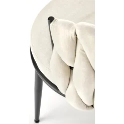 Matstol ljusbeige sammet