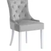 Matstol ljusgrå sammet - Tuva Decotique