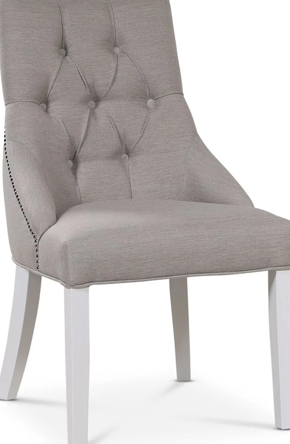 Matstol med handtag (Beige/vit)