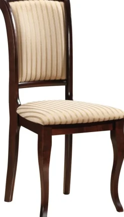 Matstol mörk valnöt/beige - Hudson