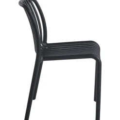 Matstol Noa i svart - Stapelbar