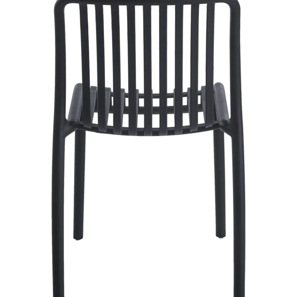 Matstol Noa i svart - Stapelbar
