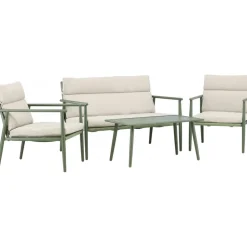 Mazzaro soffgrupp - Grön/Beige + Rengöringsmedel för utemöbler