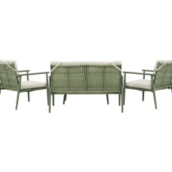 Mazzaro soffgrupp - Grön/Beige + Textilskydd för utemöbler