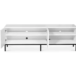 Mediabänk 150 cm bred vit