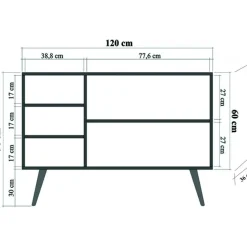 Mega 220 skänk - Sonoma ek
