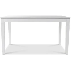 Mellby matgrupp 140 cm bord med 4 st vita Fredrik Pinnstolar med karm - Vit