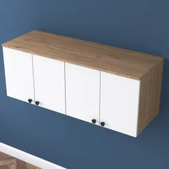 Mendy överskåp - Valnöt/vit