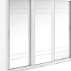 Mervyn vit garderob med spegel och inredning - Bredd 250 cm