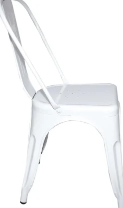 Metallstol vit stapelbar