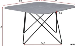 Michel soffbord 80 x 80 cm - Svart