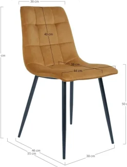 Middelfart Matstol - Gul/svart