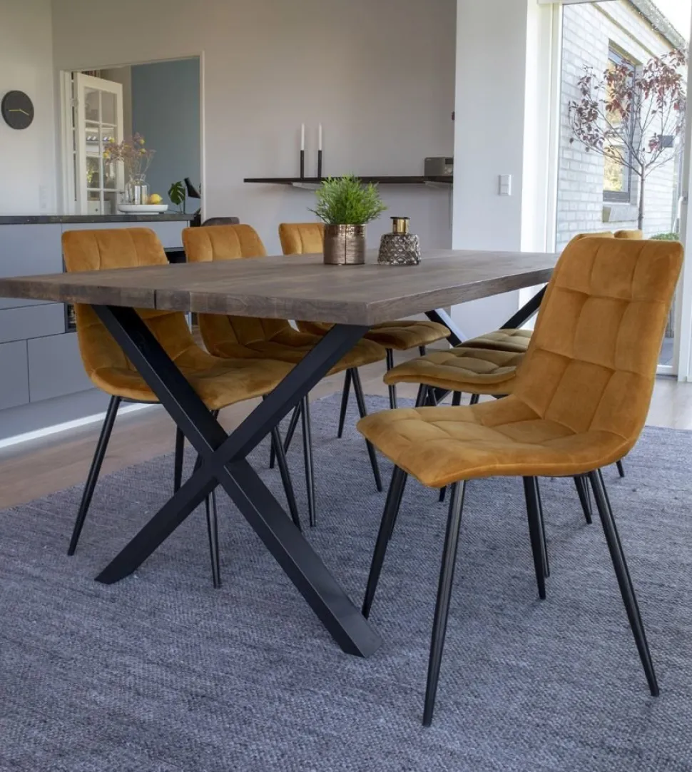 Middelfart Matstol - Gul/svart