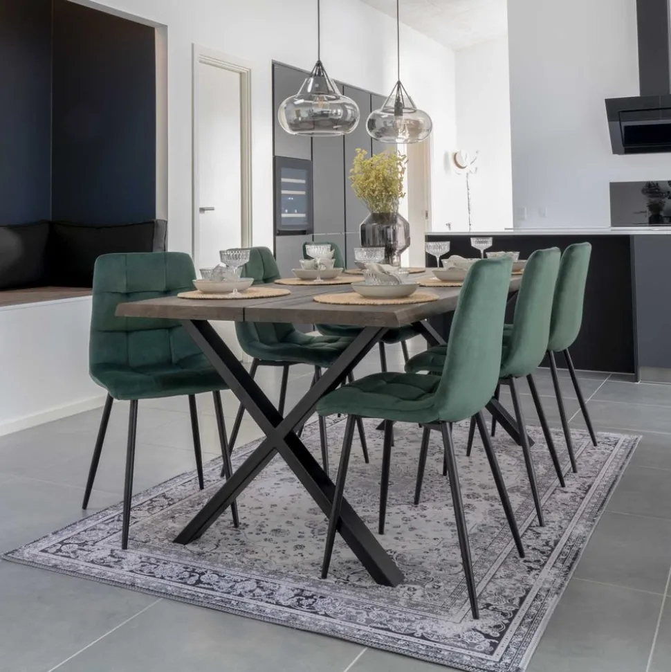 Middelfart Matstol - Mörkgrön/svart