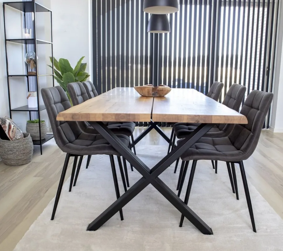 Middelfart Matstol - Mörkgrå/svart