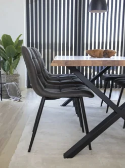 Middelfart Matstol - Mörkgrå/svart