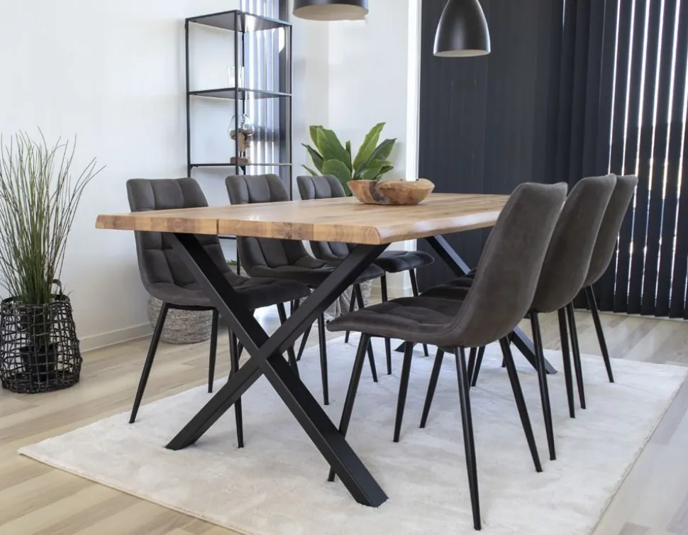 Middelfart Matstol - Mörkgrå/svart