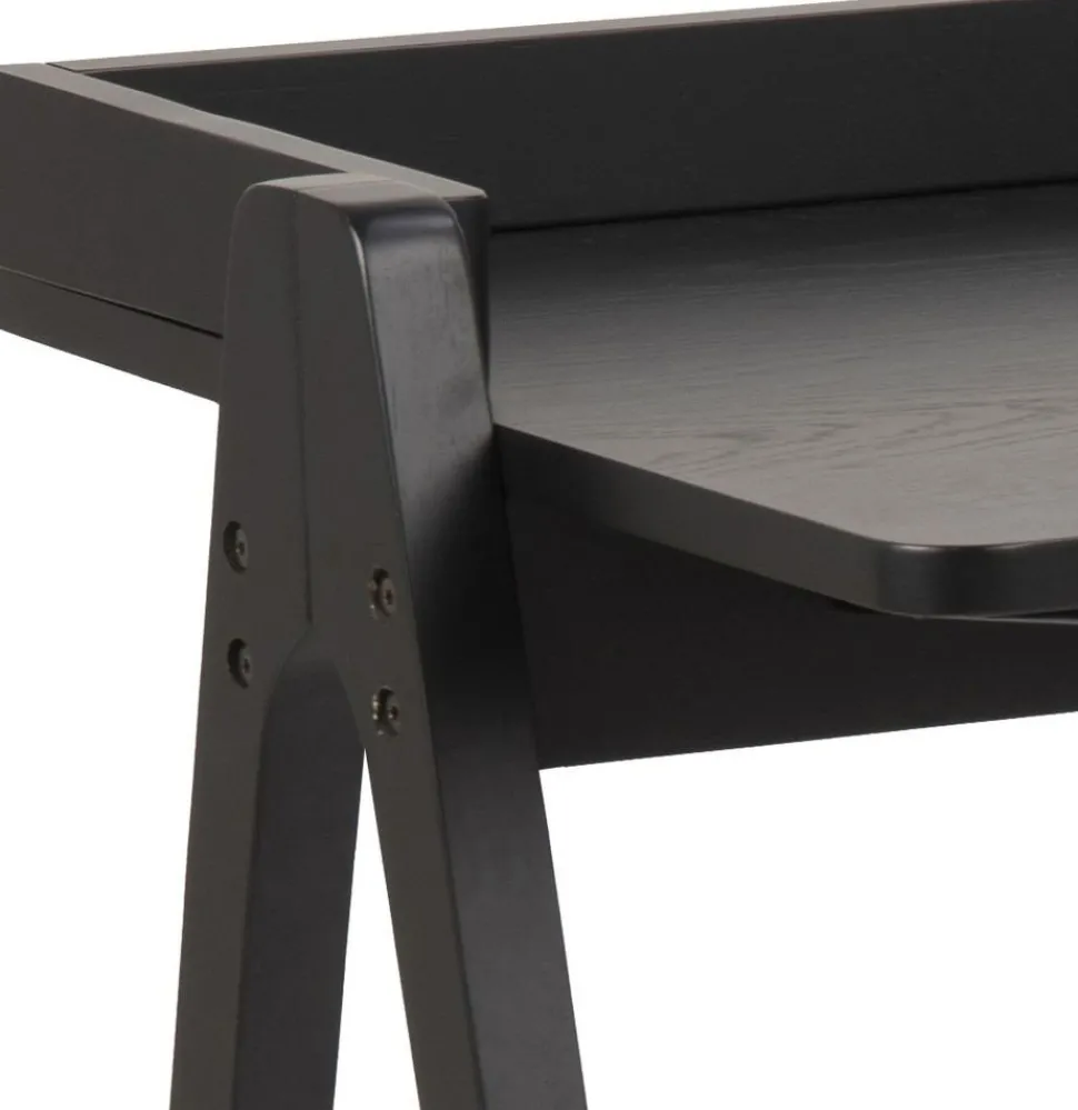 Miso skrivbord 126,6x51,6 cm - Svart + Textilrengöring för möbler