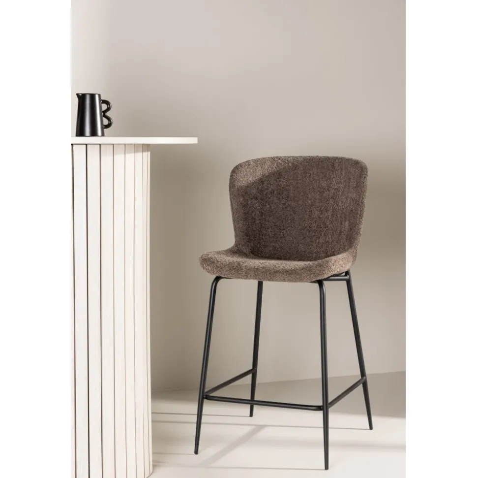 Modesto barstol - Brun boucle