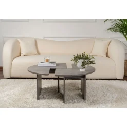 Moira soffbord Ø90 cm - Betonggrå