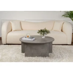 Moira soffbord Ø90 cm - Betonggrå