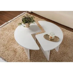 Moira soffbord Ø90 cm - Vit