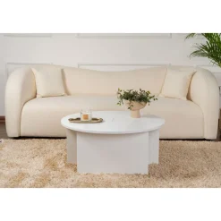 Moira soffbord Ø90 cm - Vit