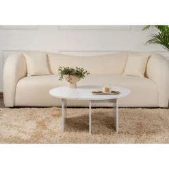 Moira soffbord Ø90 cm - Vit