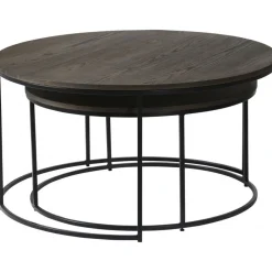 Muran soffbord - Mörkbrun ekfaner