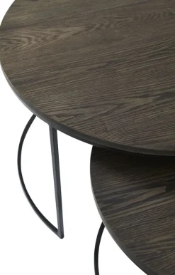 Muran soffbord - Mörkbrun ekfaner